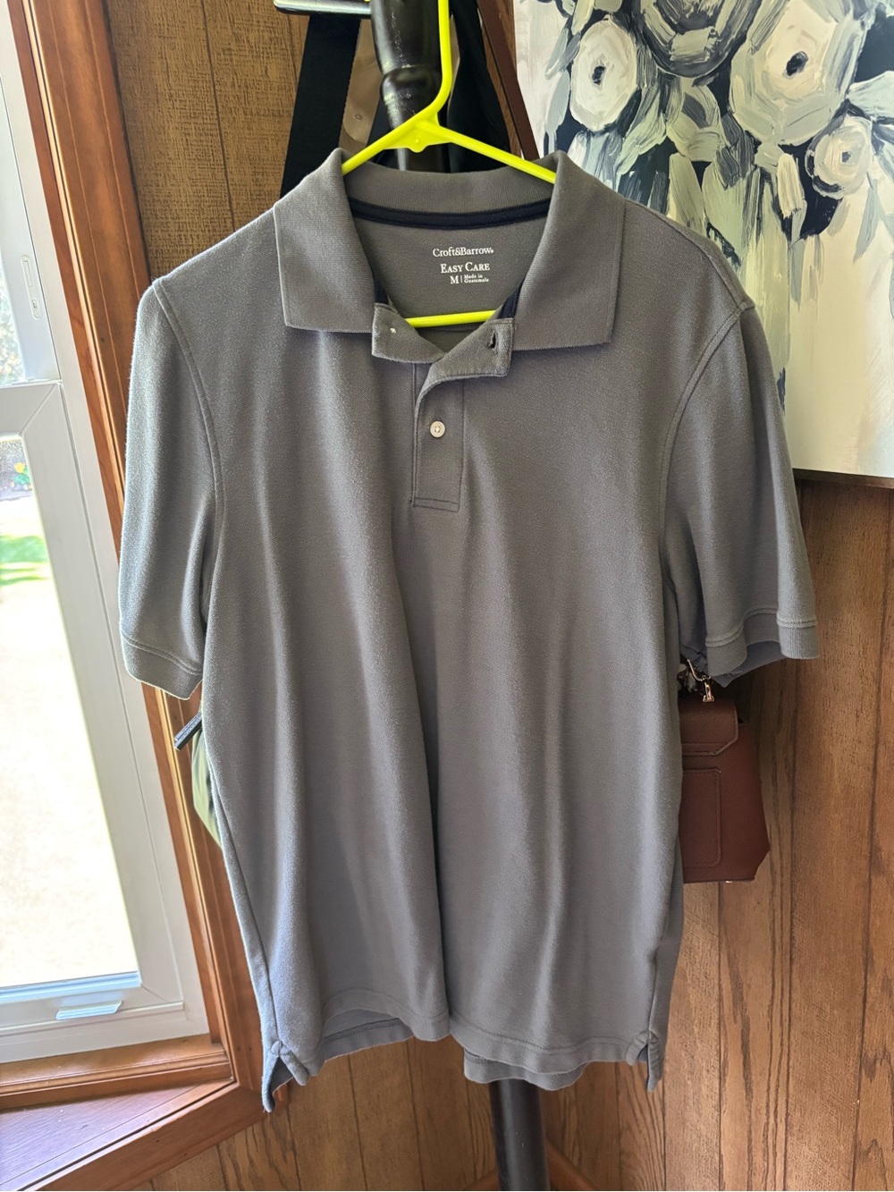 croft & barrow Men's Gray Short-Sleeve Polo